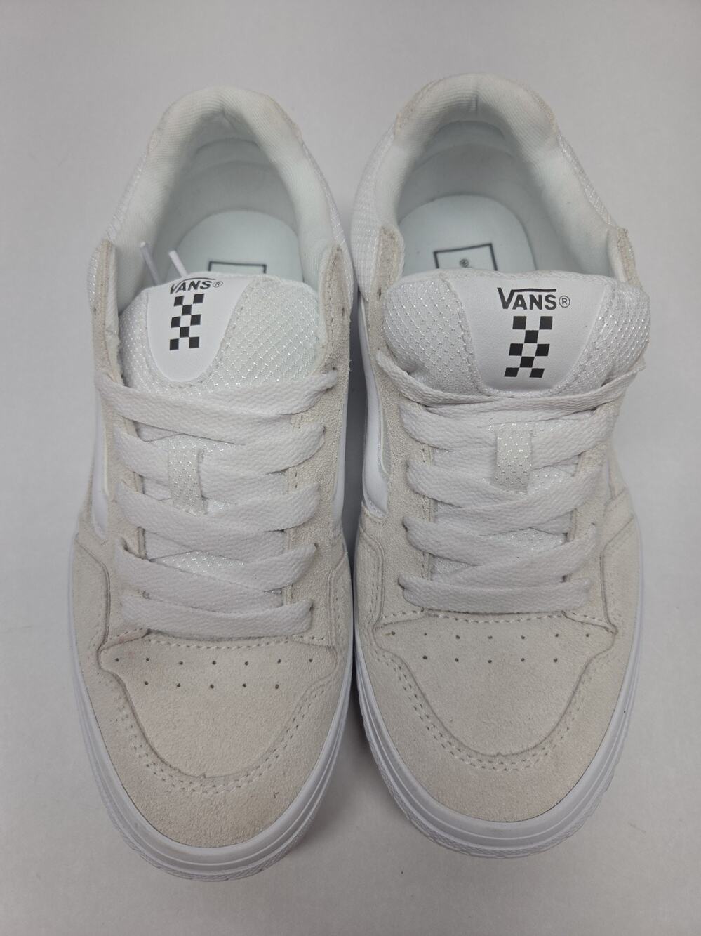 Vans Womens Caldrone Shoe Chunky Low-Top SZ 8 Suede/Mesh/White New No Box